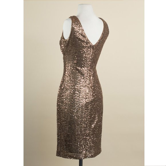 Ralph Lauren Gold Sequin Dress 2 - Picture 5 of 10
